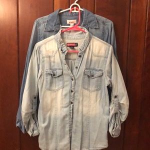Lot of denim shirts